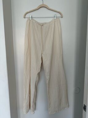 DISSH Lightweight Cream Wide-Leg pants